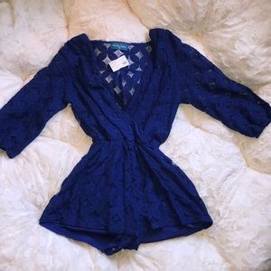 ✨🌟Royal Blue, Lace Overlay Romper🌟✨